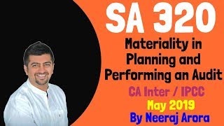 SA 320  Standards on Auditing 320  Materiality  Audit Materiality [upl. by Politi]