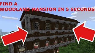 FIND a WOODLAND MANSION in 5 SECONDS in MINECRAFT [upl. by Haelam]