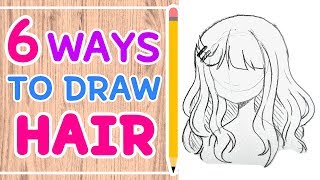 ☆ HOW TO DRAW 6 HAIRSTYLES  Easy Tutorial ☆ [upl. by Retloc44]