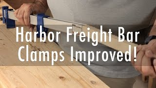 Harbor Freight Bar Clamps Improved  Jigs 4 [upl. by Merkle815]