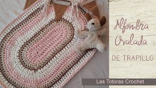 Tutorial Alfombra Ovalada  Crochet con Trapillo  Las Totoras Crochet [upl. by Cardinal116]