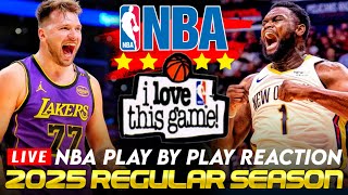 🔴LAKERS vs PELICANS │ 2025 NBA Basketball Game PlayByPlay Reaction amp Scoreboard [upl. by Cohlette381]