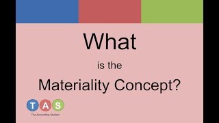 What is the Materiality Concept [upl. by Ling]