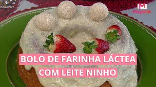 RECEITA COMO FAZER BOLO DE FARINHA LÁCTEA COM LEITE EM PÓ [upl. by Scarface]