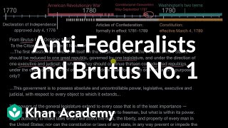 AntiFederalists and Brutus No 1  US government and civics  Khan Academy [upl. by Oirogerg692]