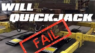 Epic QuickJack Car Lift Fail Video Attempt [upl. by Aloz]