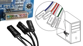 How to connect powerrestart button amp LED cables to your motherboard while its inside the PC case [upl. by Edlin389]