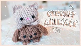 How to Crochet Stuffed Animals Crochet Puppy Dog amp Kitty Cat Amigurumi [upl. by Nnaitak]