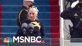 Lady Gaga Performs The National Anthem At Joe Biden’s Inauguration  MSNBC [upl. by Alyam665]