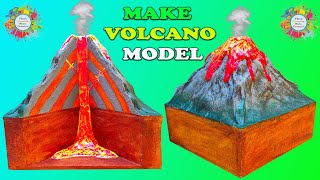 How to make Volcano Model for School  College Project  Science Fair  DIY Volcano Model [upl. by Dey]