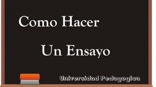 TUTORIAL  ¿Como hacer un Ensayo [upl. by Anailli]