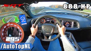 DODGE HELLCAT XR 888HP  AUTOBAHN POV NO SPEED LIMIT by AutoTopNL [upl. by Lemaj]