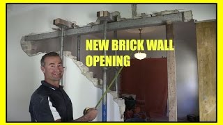 How To Remove A Brick Load Bearing Wall  New Opening [upl. by Eniahs96]