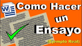 COMO HACER UN ENSAYO EN WORD FÁCIL Y RÁPIDO 2025😱✅ [upl. by Tertia]