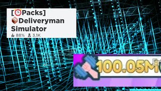 I HIT 100M STRENGTH ON DELIVERYMAN SIMULATOR [upl. by Finbur]