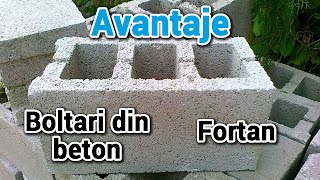 Zidaria din fortan Boltari din beton – Avantaje si Unde ii folosim [upl. by Atinahs837]