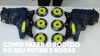 Como fazer o rodízio dos seu Patins de 3 rodas  TRAXART 2021 [upl. by Acimad343]