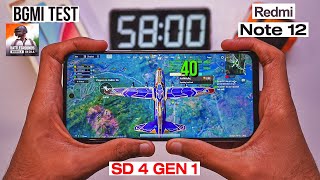 Redmi Note 12 Pubg Test amp Bgmi Test Snapdragon 4 Gen 1 🔥 with FPS Meter Heating and Battery Test [upl. by Lurlene]