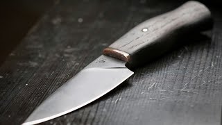 Knife making  Hunting EDC Knife with a hidden tang [upl. by Bogie723]