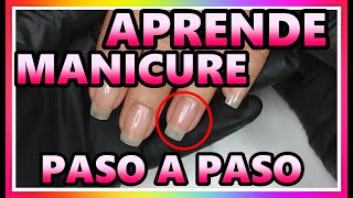 MANICURE PASO a PASO 🙌 para PRINCIPIANTES  TIPS [upl. by Drobman]