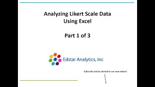 How to analyze LikertScale Survey Data Using Excel Part 1 Advanced [upl. by Abra521]