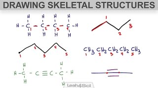 How to Draw Skeletal Structure or BondLine Notation for Organic Molecules [upl. by Urita105]