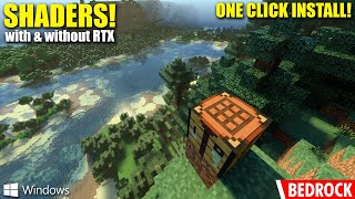 How To Install SHADERS on Minecraft Bedrock Windows Edition [upl. by Airdnaz]