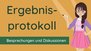 Ergebnisprotokoll schreiben  Vorlage und Beispiel [upl. by Nekal173]