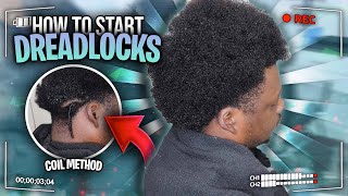 How To START Dreadlocks  Coil Method  Dreadlock Transformation [upl. by Suisyola]