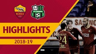 WHAT A GOAL FROM ZANIOLO Roma 31 Sassuolo Serie A Highlights 201819 [upl. by Bently]