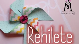 Cómo hacer rehiletes con papelPaper pinwheels [upl. by Clawson]