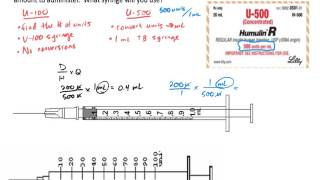 U500 Insulin Dosage Calculation Example [upl. by Akiria]