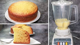 Sponge Cake In Blender  Vanilla Sponge Cake Recipe Without Oven  Yummy [upl. by Aninotna]