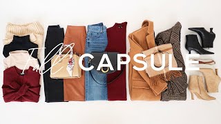 12 items 50 outfits FALL CAPSULE WARDROBE  Fall Work Wear Outfit Ideas  Miss Louie [upl. by Raman651]