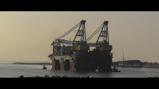 Saipem 7000 arrives in the Port of Rotterdam [upl. by Adnole518]