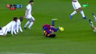 Sergio Ramos horror tackle on Messi [upl. by Aynam715]