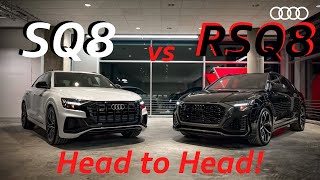 Head to Head Audi SQ8 vs Audi RSQ8 [upl. by Larianna]