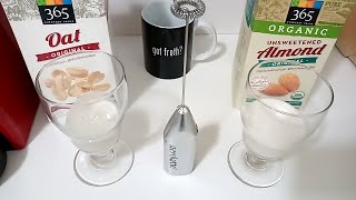 Oat Milk vs Almond Milk part 2 Frothing Test [upl. by Lattie]