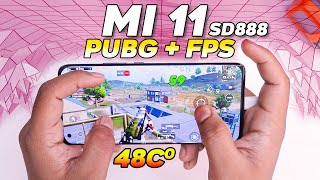 Mi 11 Pubg Test with FPS Meter  Gaming Review amp Heating  SD 888 ne tho 🔥 Lga di [upl. by Garvin641]