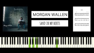 Morgan Wallen – Sand In My Boots BEST PIANO TUTORIAL amp COVER [upl. by Selim]