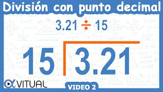 ➗ Cómo hacer una DIVISIÓN con PUNTO DECIMAL ADENTRO [upl. by Klusek]