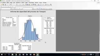 Análisis de Capacidad del Proceso en Minitab [upl. by Eiggep601]