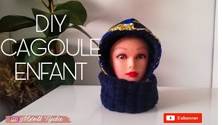 DIY CAGOULE ENFANT SNOOD À CAPUCHE [upl. by Oliana]