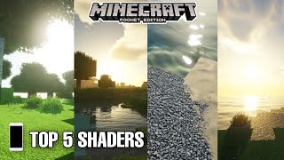 Top 5 Shaders For Minecraft PE  Minecraft Mobile RTX Graphics  RTX Minecraft Download [upl. by Iiette]