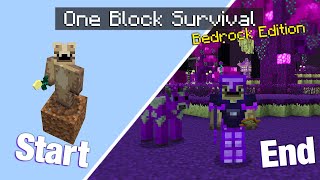 My Modded One Block Survival Experience on Minecraft Bedrock Edition [upl. by Jemmie687]