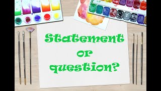 Grammar for kids statement or question [upl. by Anieral]