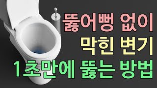 뚫어뻥 없이 막힌 변기 뚫는 방법 大공개 [upl. by Annovahs]