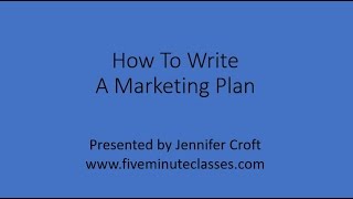 How To Write A Marketing Plan [upl. by Capon841]