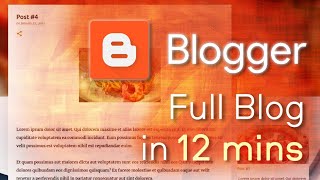 Blogger  Tutorial for Beginners in 12 MINUTES  FULL GUIDE [upl. by Bodi795]