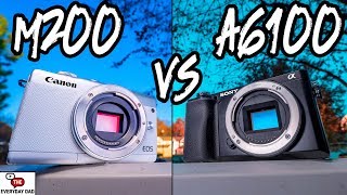 Whats the BEST Entry Level 4K Mirrorless Camera Sony A6100 VS Canon M200 [upl. by Gnart]